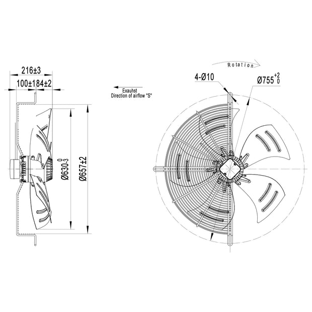 Dunli Fan YWF.A6S-630S-5DIA00 – HWHP Parts Shop