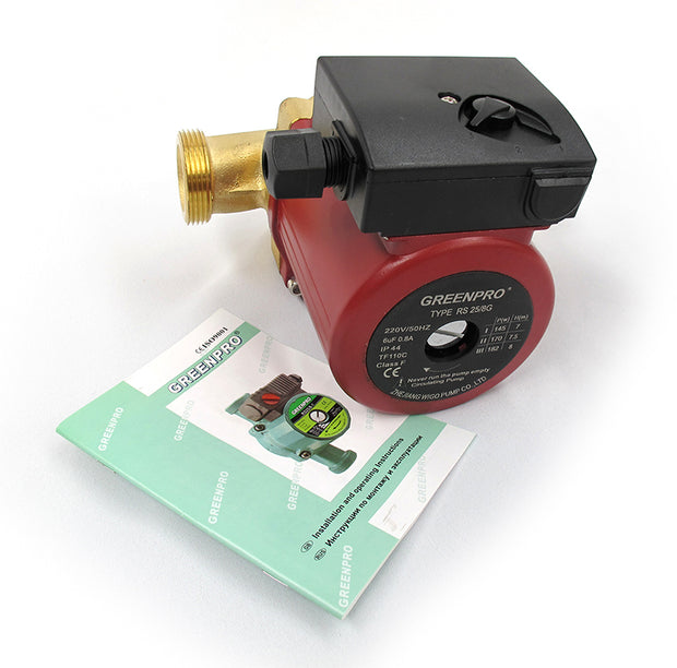 Greenpro Pump RS 25/8G, 3 Speed, In-Line Water Circulation Pump
